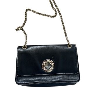 Kate Spade Grand Street Angelina Black Leather Chain Shoulder Bag